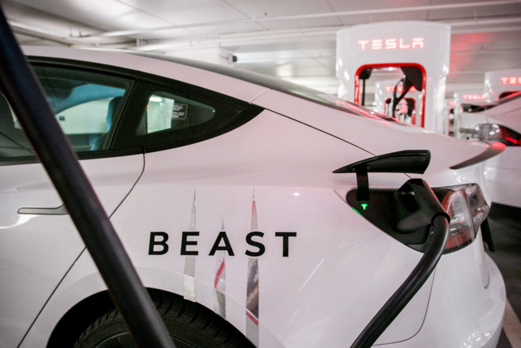 Beast Tesla Charging Stop
